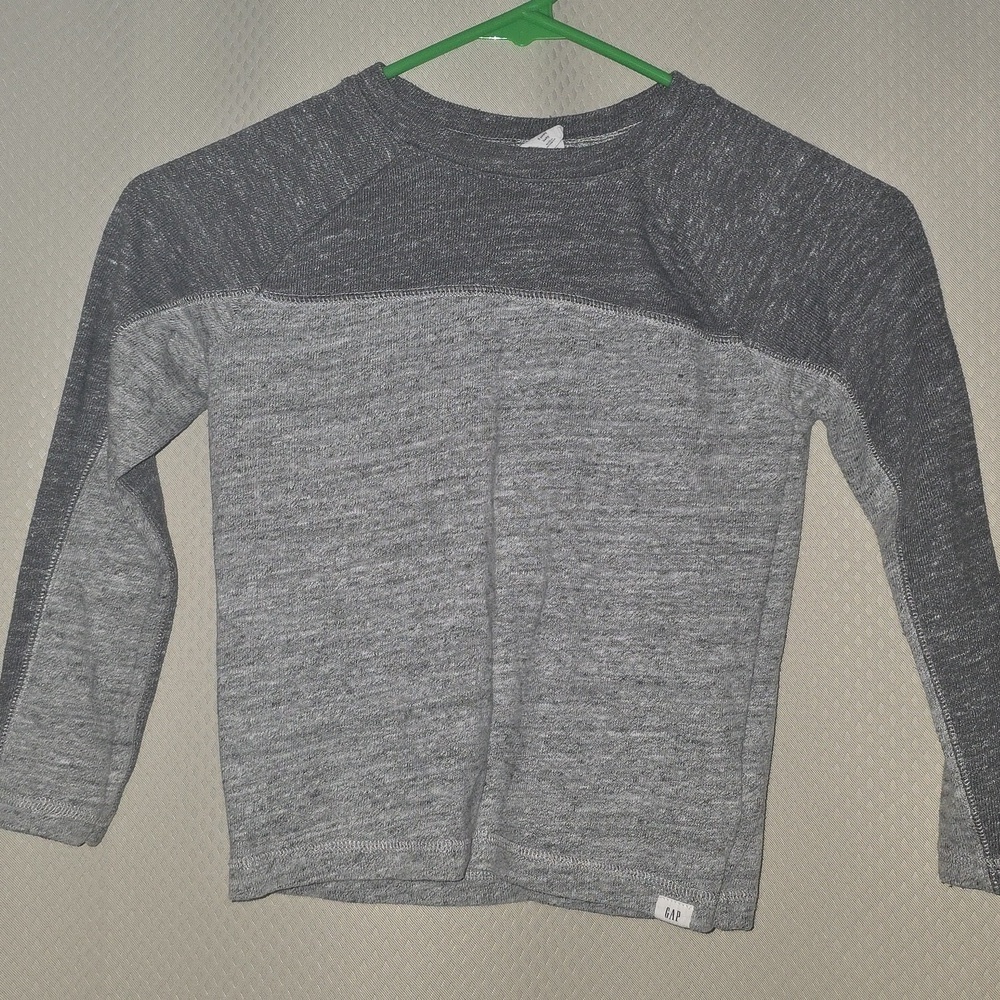 Baby GAP Charcoal and Light Gray Long Sleeve Tee